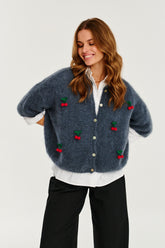 Cherry on Top mohair cardigan